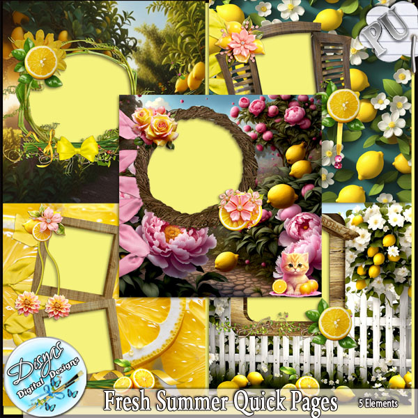 FRESH SUMMER QUICK PAGES - TAGGER SIZE by Disyas - Click Image to Close